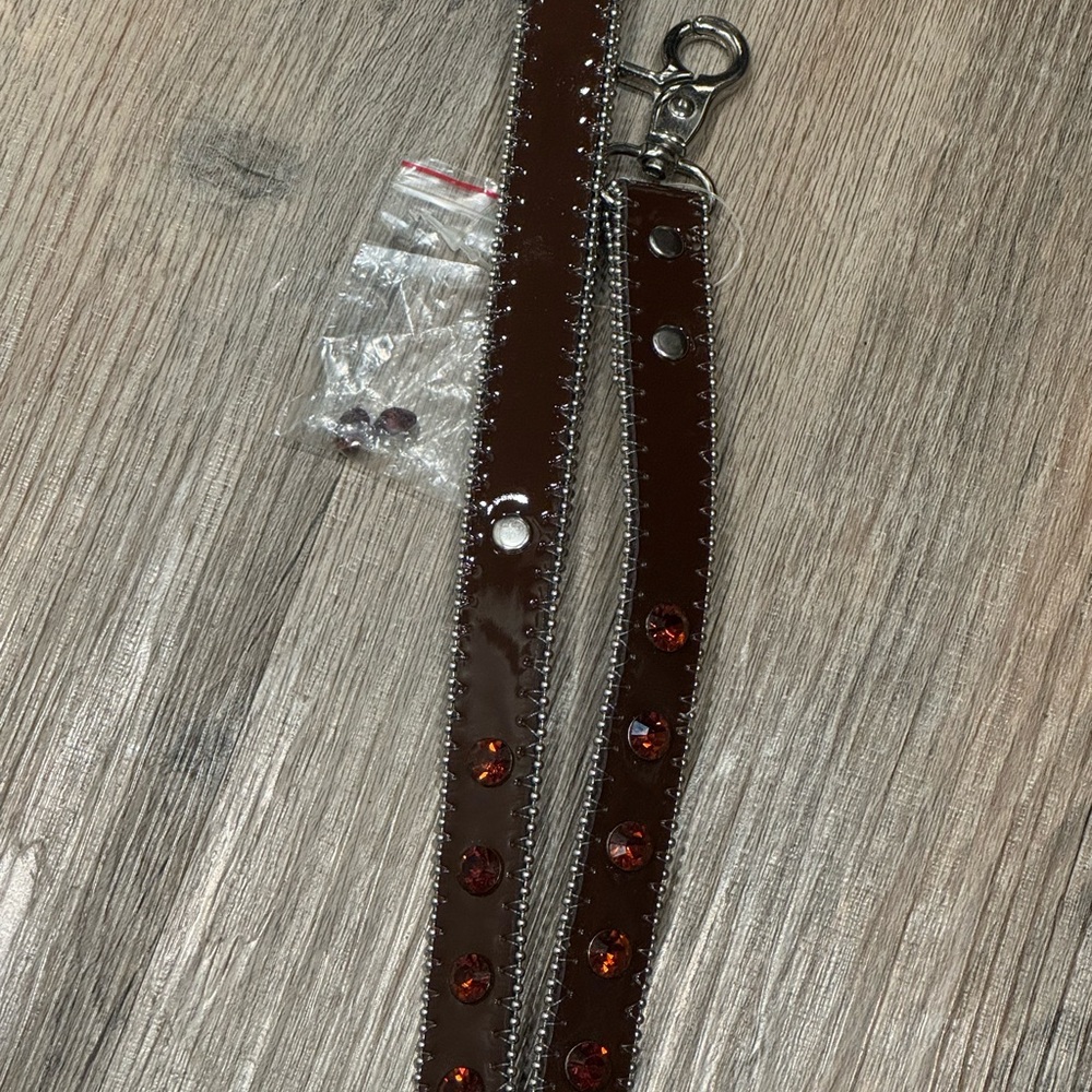 Brown Rhinestone Dog Leash - Picture 10 of 12